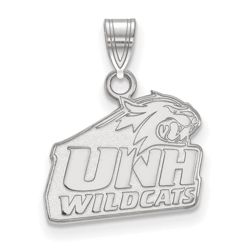 14k White Gold U. Of New Hampshire Small Logo Pendant